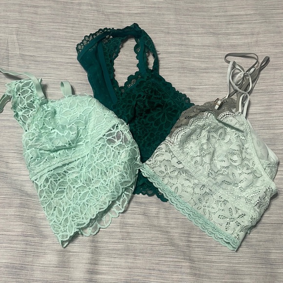 aerie Other - Shades of green bralette bundle